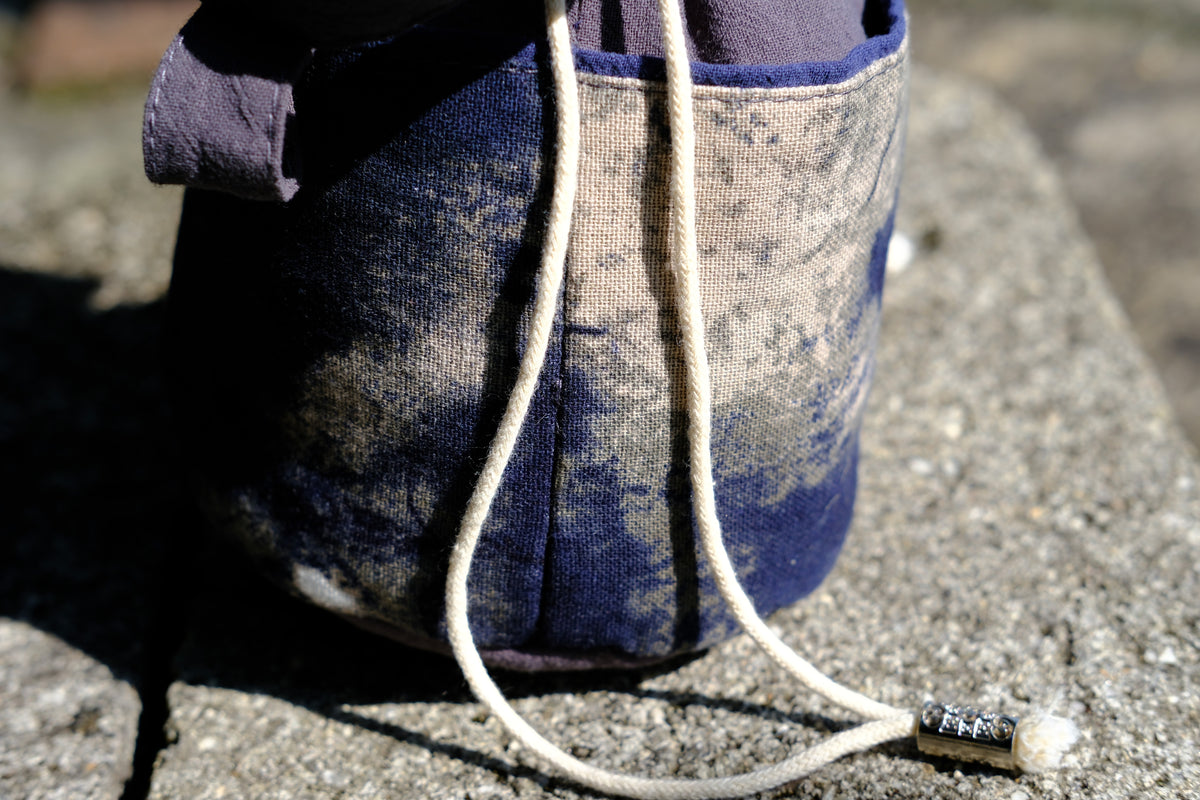 East Asian Ceramic Tea Set & Statement Cotton Carrying Bag