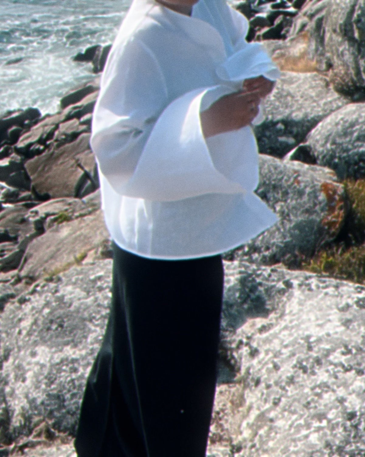 White linen blouse