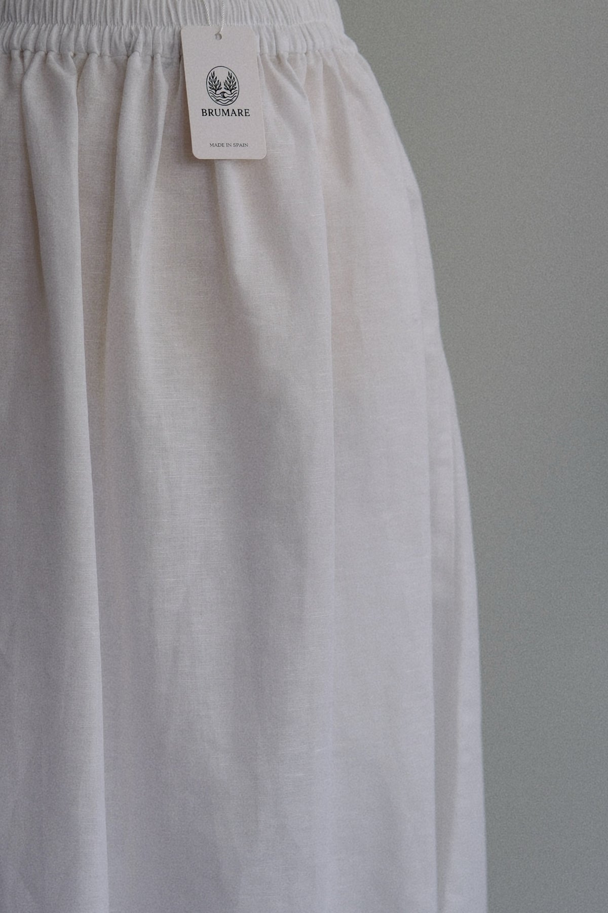 White linen skirt