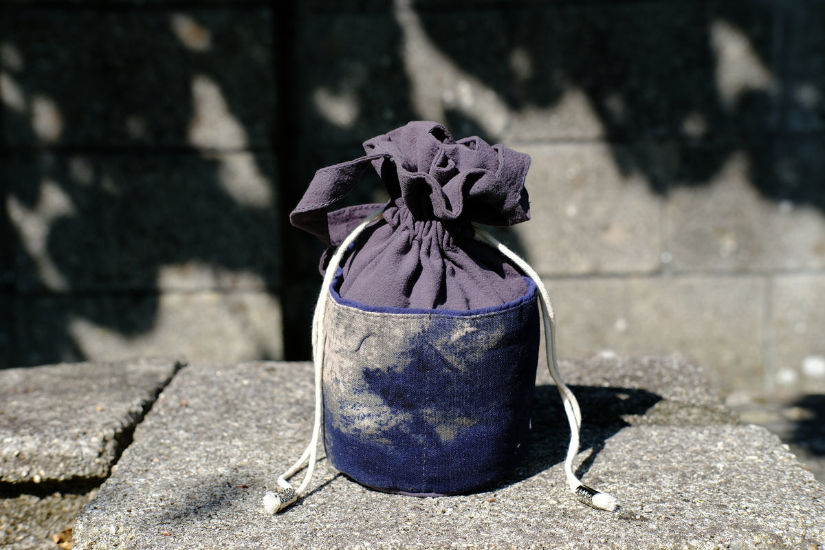 East Asian Ceramic Tea Set & Statement Cotton Carrying Bag