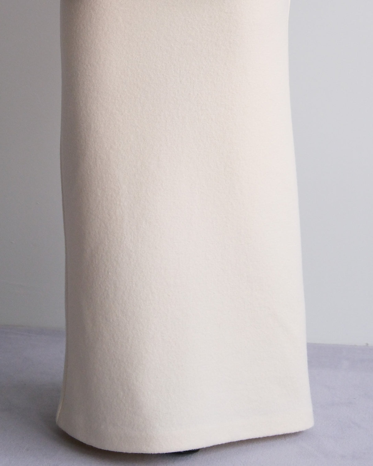 Maxi white wool skirt